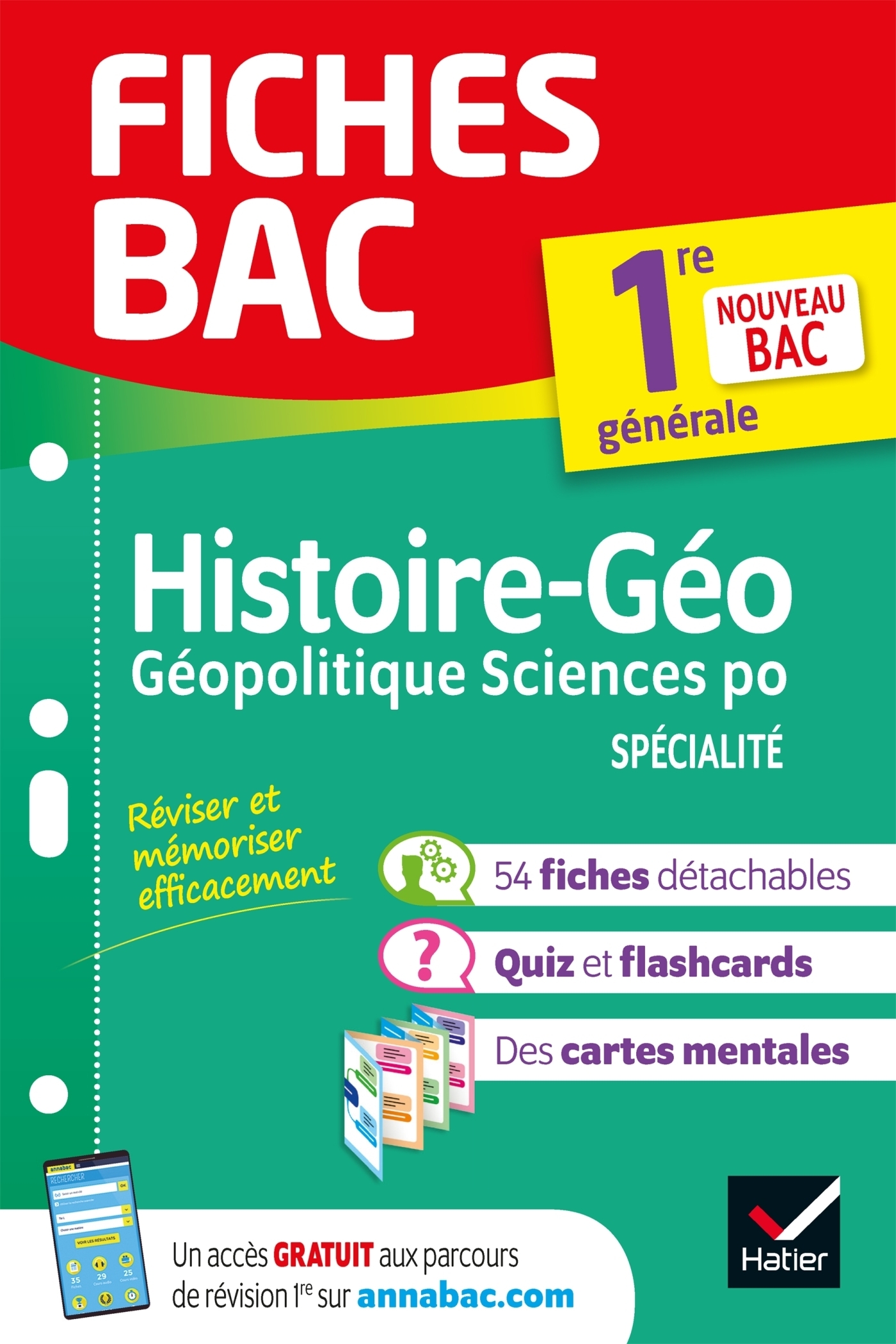 Fiches bac HGGSP 1re générale (spécialité) - nouveau programme de Première (Poche)