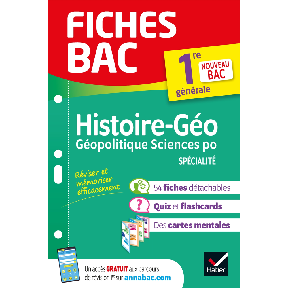 Fiches bac HGGSP 1re générale (spécialité) - nouveau programme de Première (Poche)
