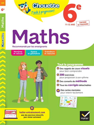 Maths 6e - cahier de révision et d'entraînement (Broché)