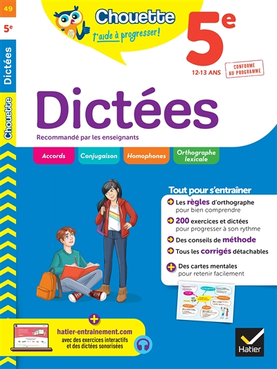 Dictées 5e - cahier de révision et d'entraînement (Broché)
