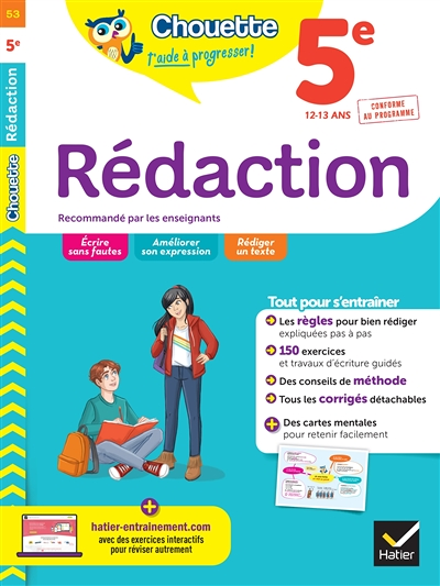 Rédaction 5e - cahier de révision et d'entraînement (Broché)