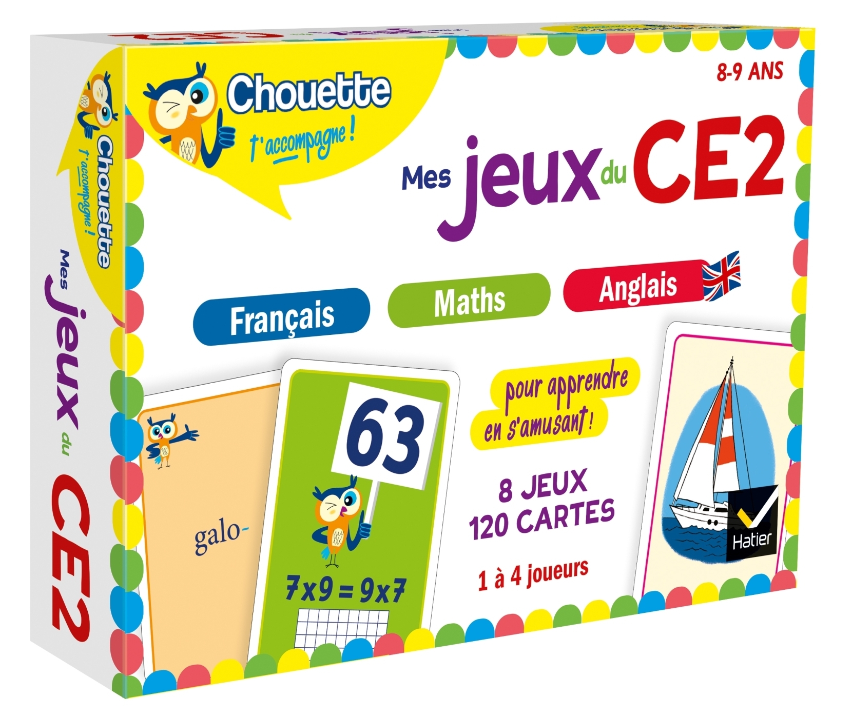 Mes jeux du CE2 en français, maths, anglais - 8 jeux éducatifs - 120 cartes (Broché)