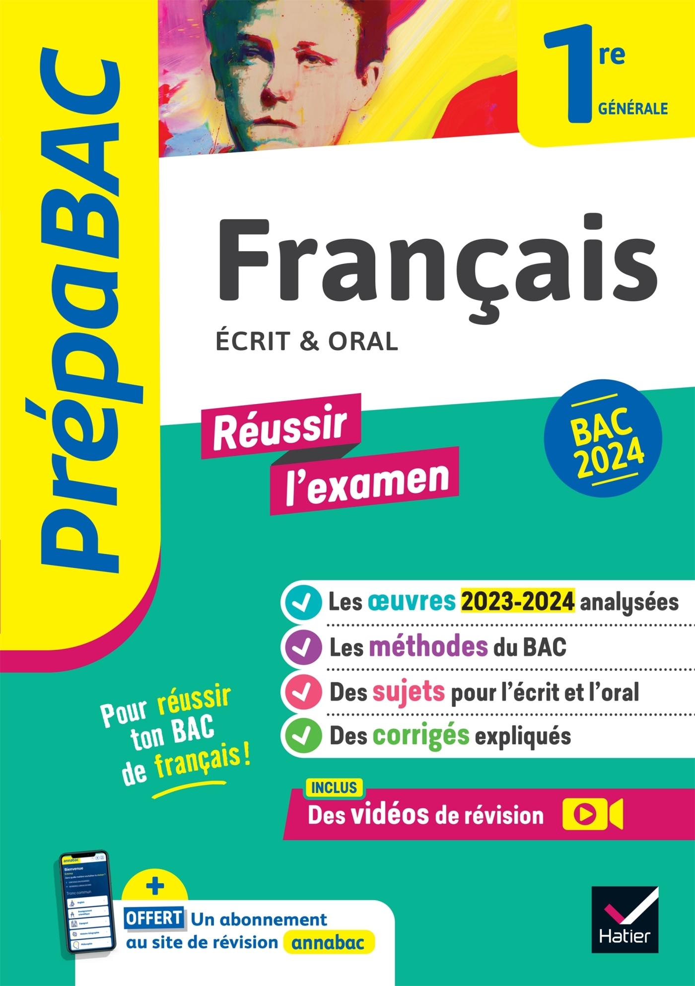 Prépabac Français 1re générale - Bac de français 2024 (écrit & oral) - avec les oeuvres au progr