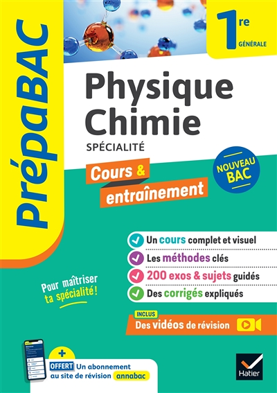 Prépabac Physique-chimie 1re générale (spécialité) - nouveau programme de Première (Broché)