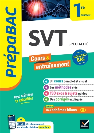 Prépabac SVT 1re générale (spécialité) - nouveau programme de Première (Broché)