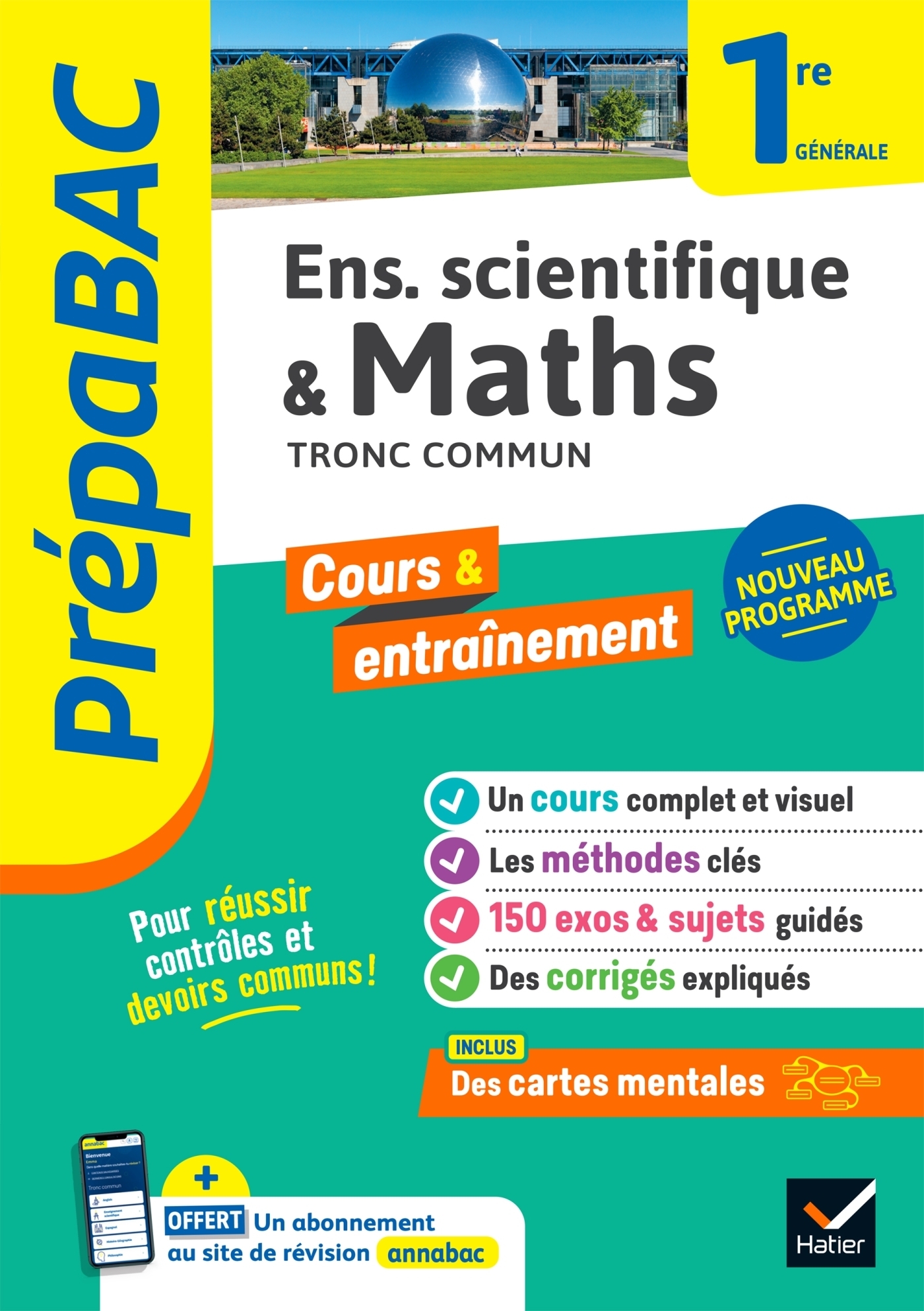 Prépabac Maths & enseignement scientifique (tronc commun) 1re générale - nouveau programme de Premiè
