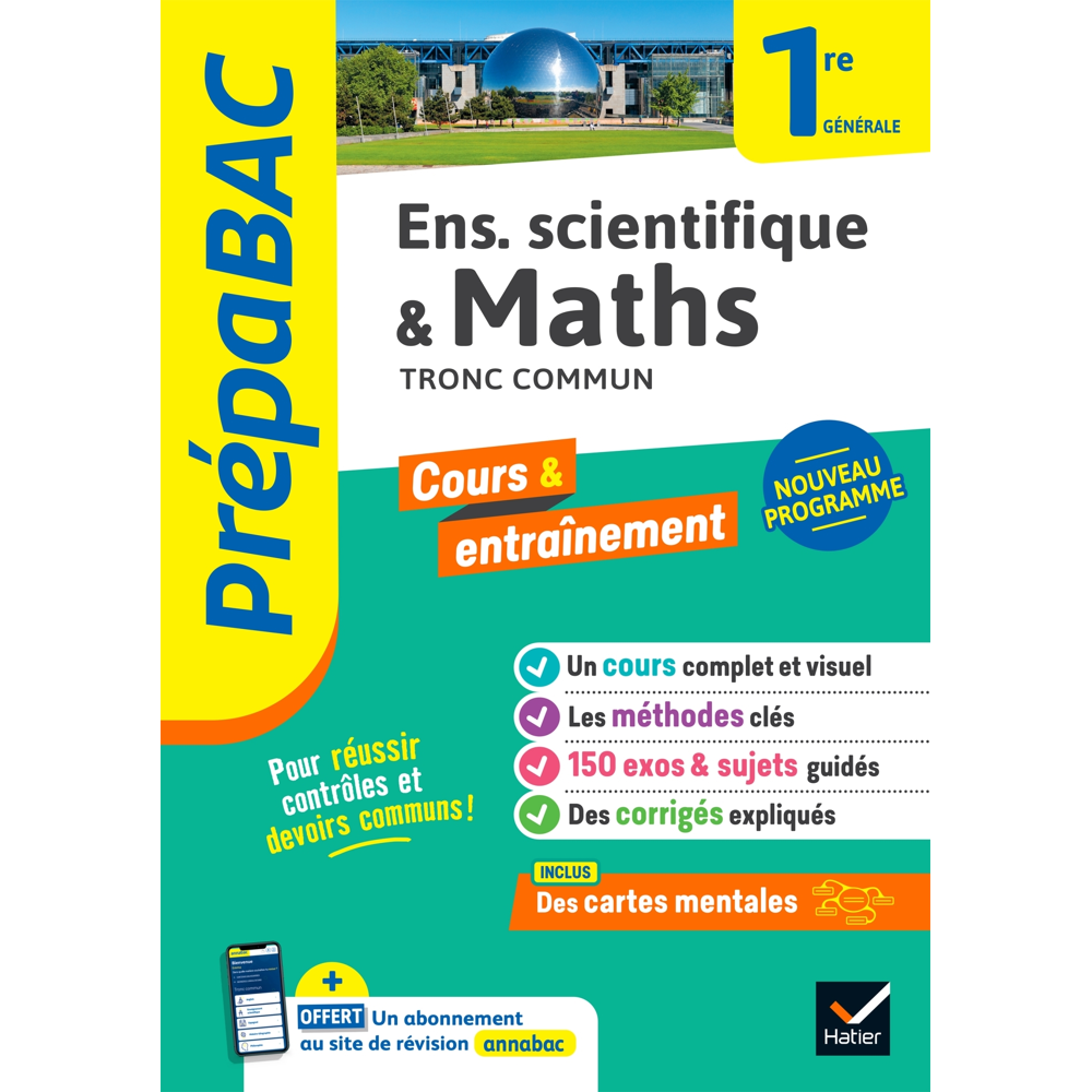 Prépabac Maths & enseignement scientifique (tronc commun) 1re générale - nouveau programme de Premiè