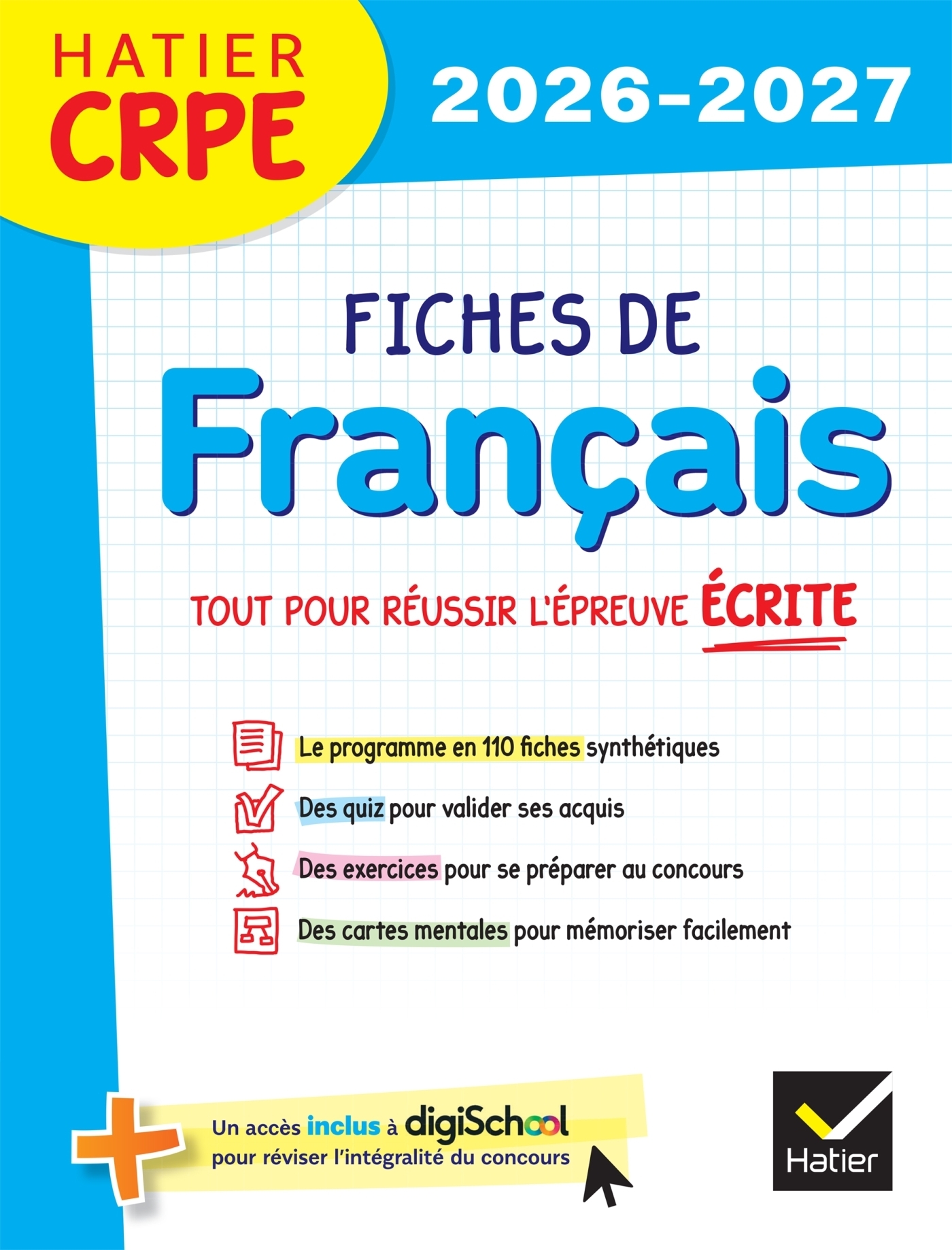 Hatier CRPE - Fiches de Français - Epreuve écrite 2024/2025 (Broché)