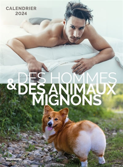 Calendrier mural Hommes et Animaux trop mignons 2024 (Broché)