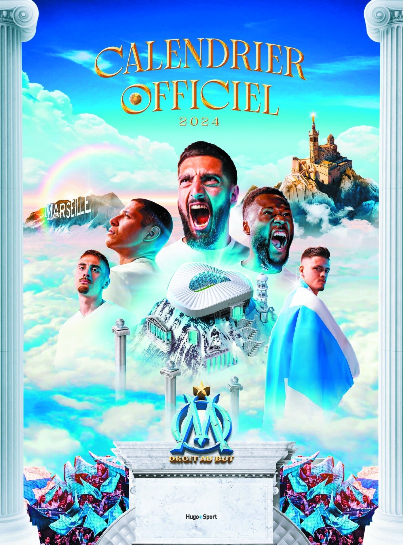 Calendrier mural Olympique de Marseille 2024 (Broché)