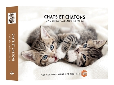 Agenda - Calendrier Chats et chatons 2024 (Etui)