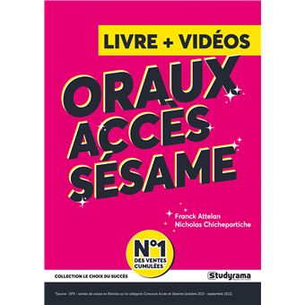Oraux : ACCES, SESAME (Broché)