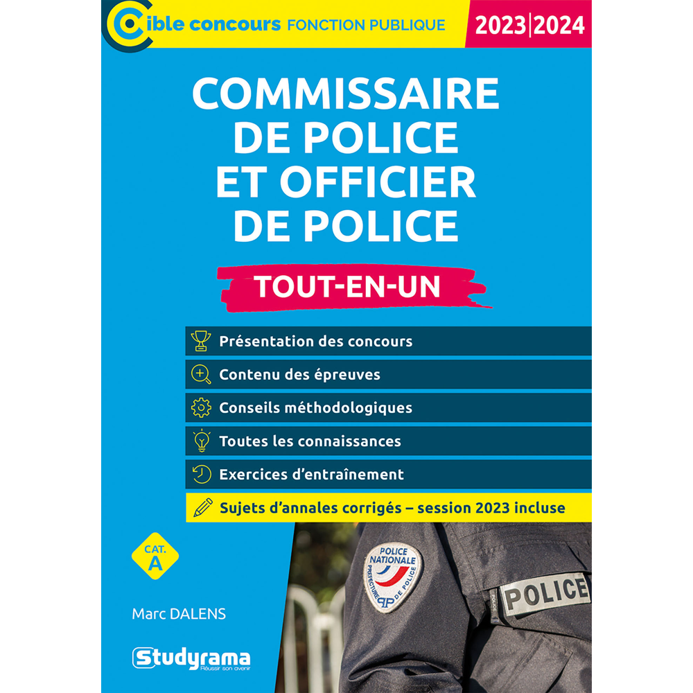 Commissaire de police et officier de police – Tout-en-un (Catégorie A – Concours 2023-2024) (Broché)