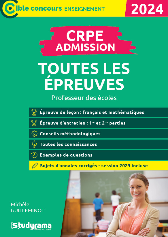 CRPE –Admission – Toutes les épreuves - Professeur des écoles (Broché)