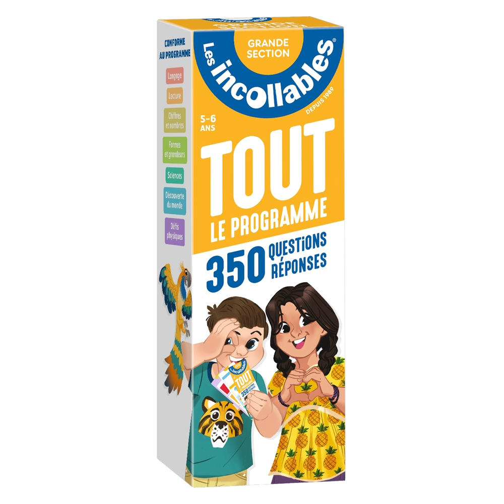 Les incollables - Tout le programme de la grande section - 5/6 ans - 350 question réponses pour révi