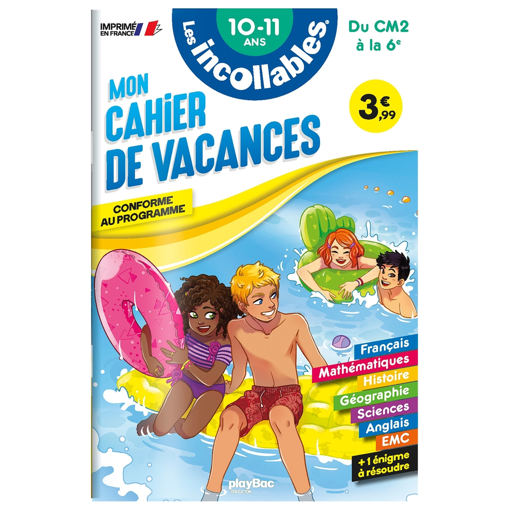 Cahier de vacances - Les incollables - CM2 à 6e - 10/11 ans (Broché)