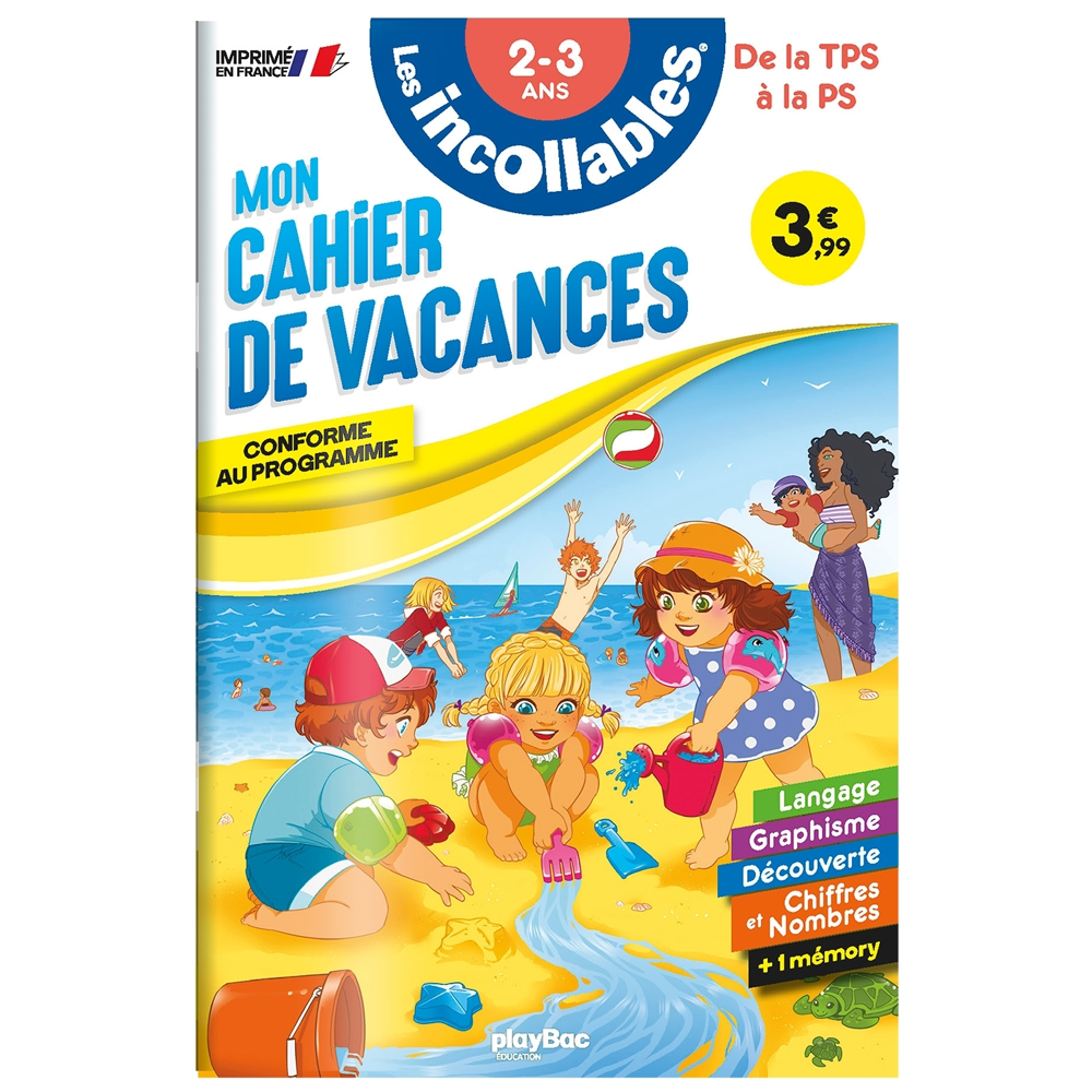Cahier de vacances - Les incollables - Toute Petite Section à Petite Section - 2/3 ans (Broché)