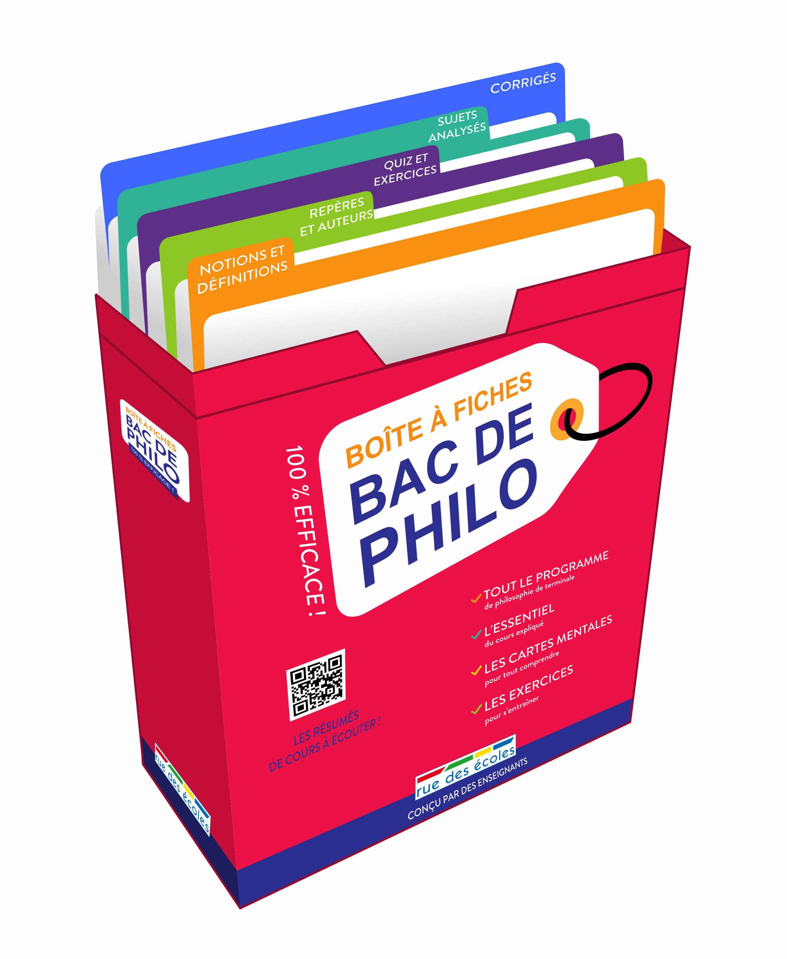Boîte à fiches Bac philosophie - 80 fiches pour réussir ! (Coffret)