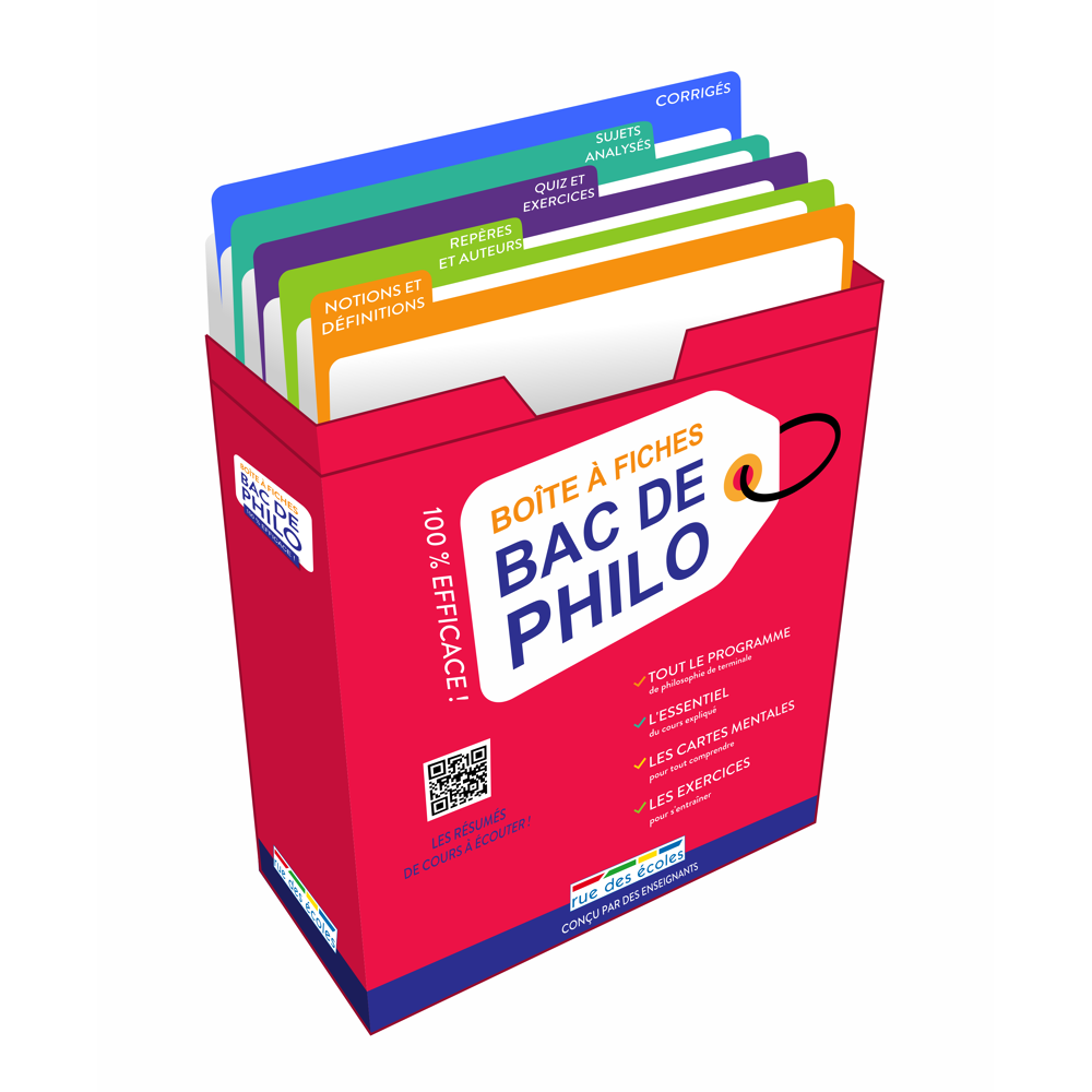 Boîte à fiches Bac philosophie - 80 fiches pour réussir ! (Coffret)