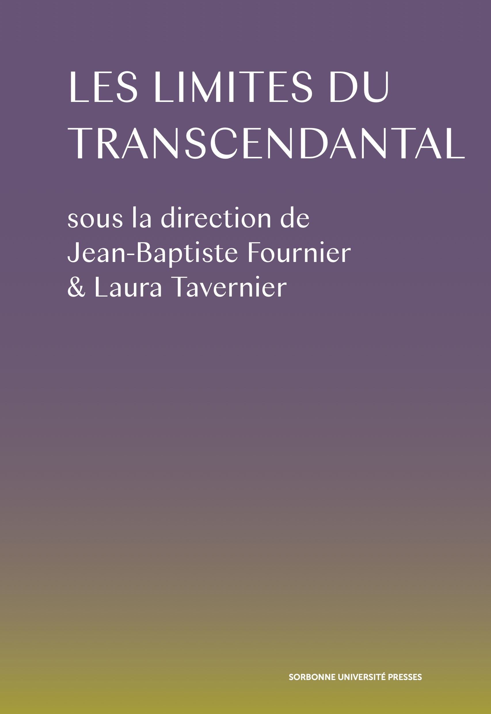 Les Limites du transcendantal (Broché)