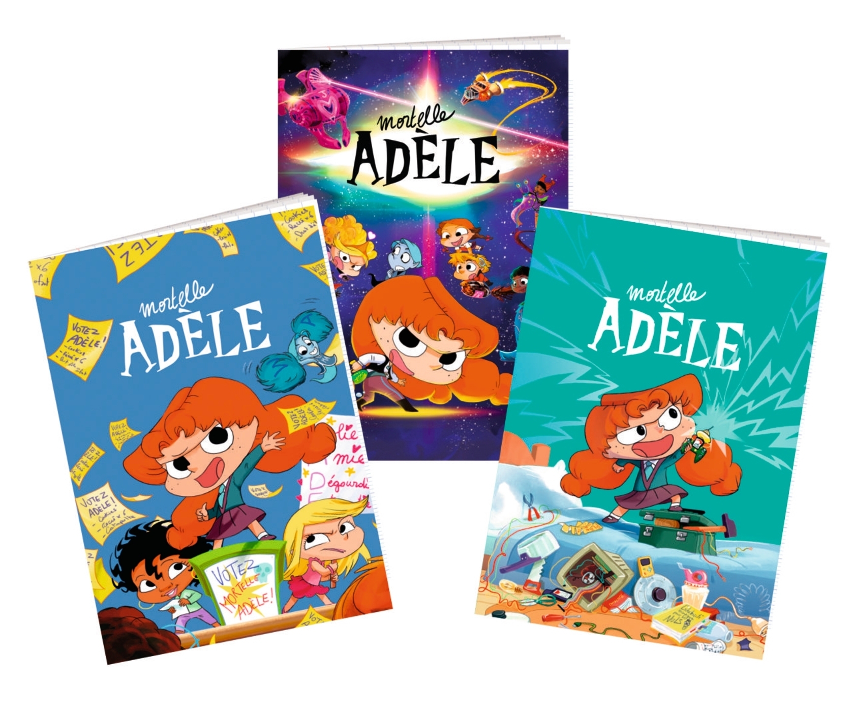 Lot de 3 cahiers Mortelle Adèle - Rentrée 2021 (Jeunesse)
