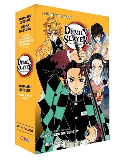 Coffret Demon Slayer Tome 4 + Roman jeunesse Tome 2 (Manga)