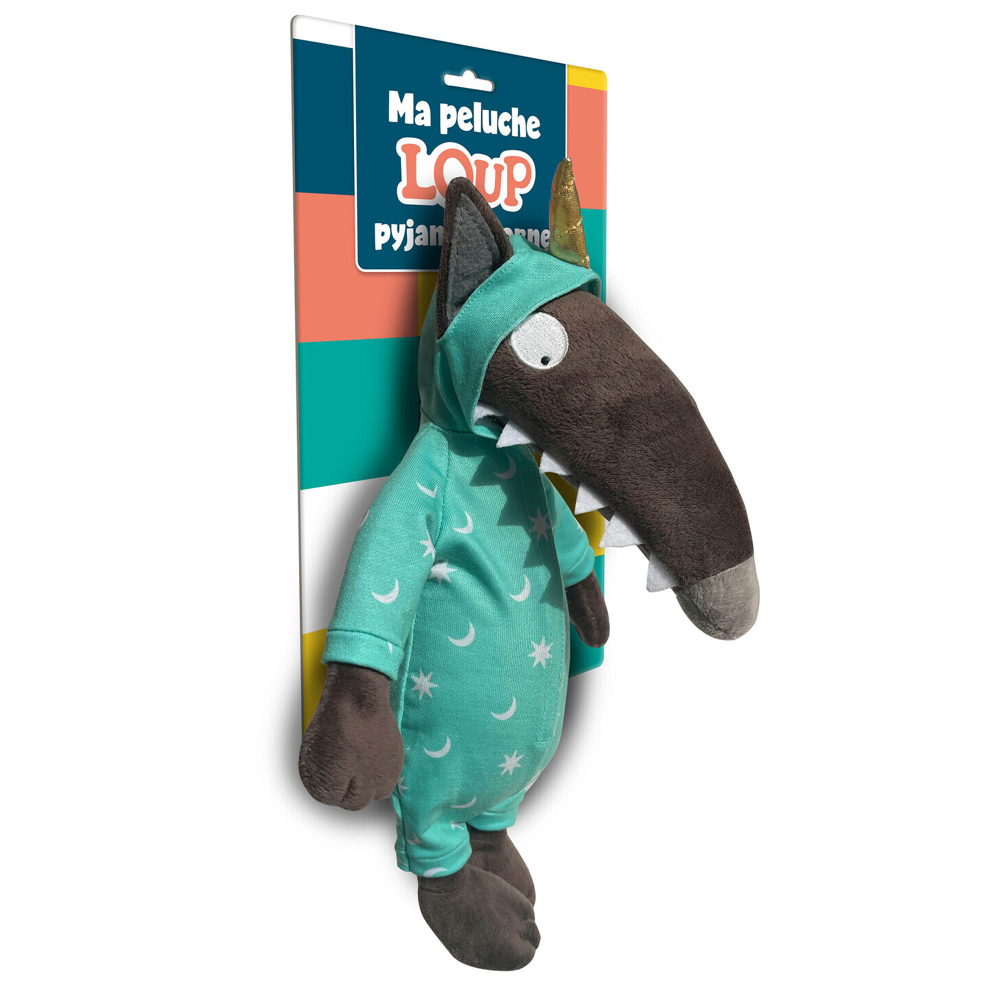 Ma peluche Loup pyjama licorne