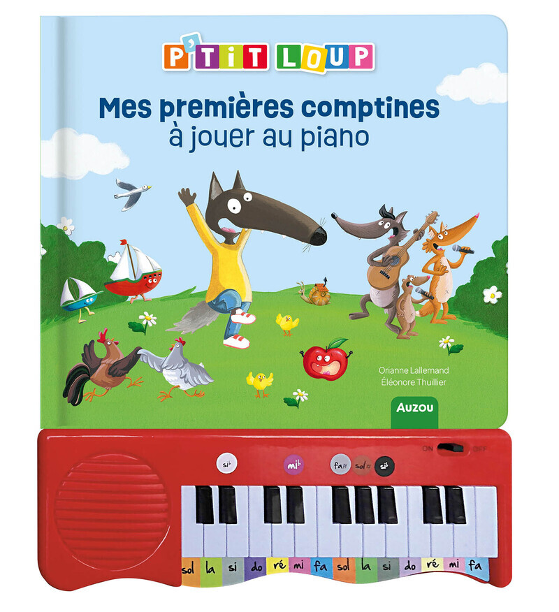 MON LIVRE PIANO - MES PREMIÈRES COMPTINES À JOUER AU PIANO - P'TIT LOUP (Cartonné)