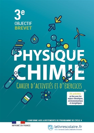 Cahier Physique Chimie 3e, édition 2023 (Broché)