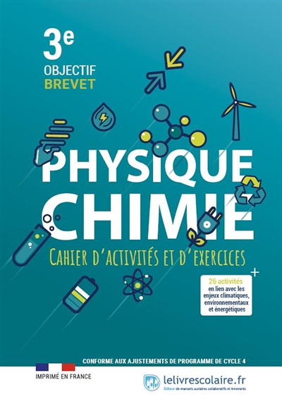 Cahier Physique Chimie 3e, édition 2023 (Broché)